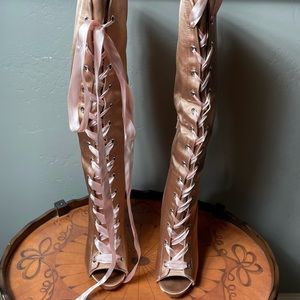 Rose Gold Laceup Heels